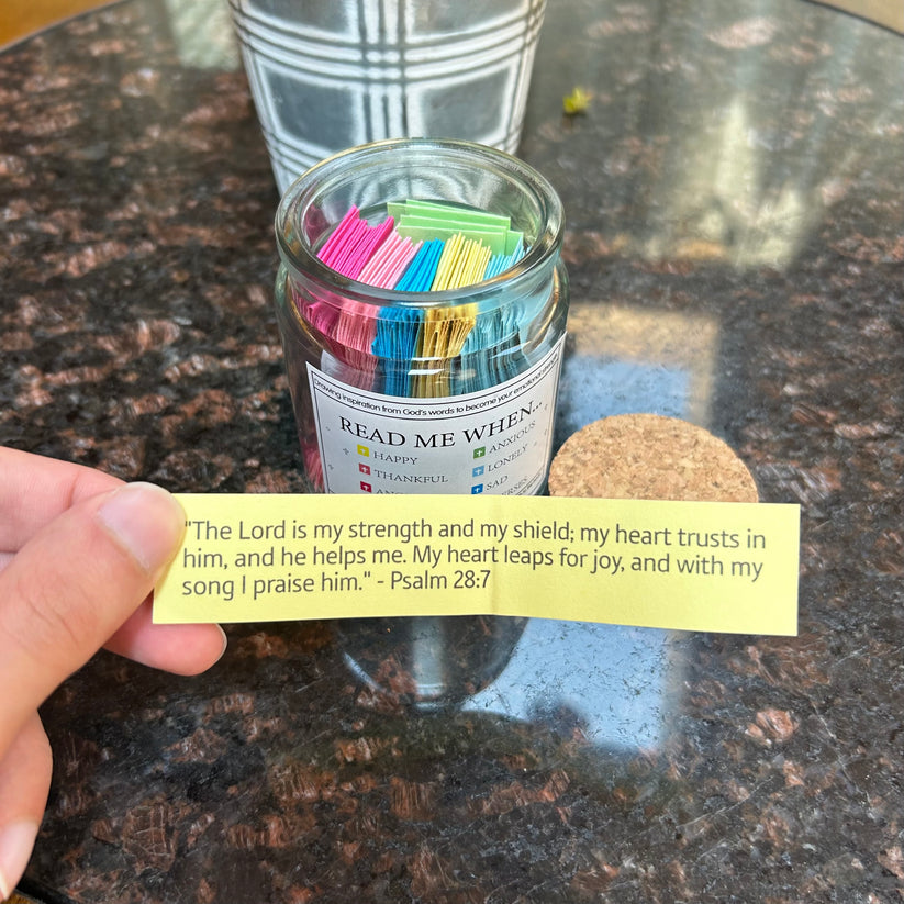 Handmade 90 Day Bible Verses Jar