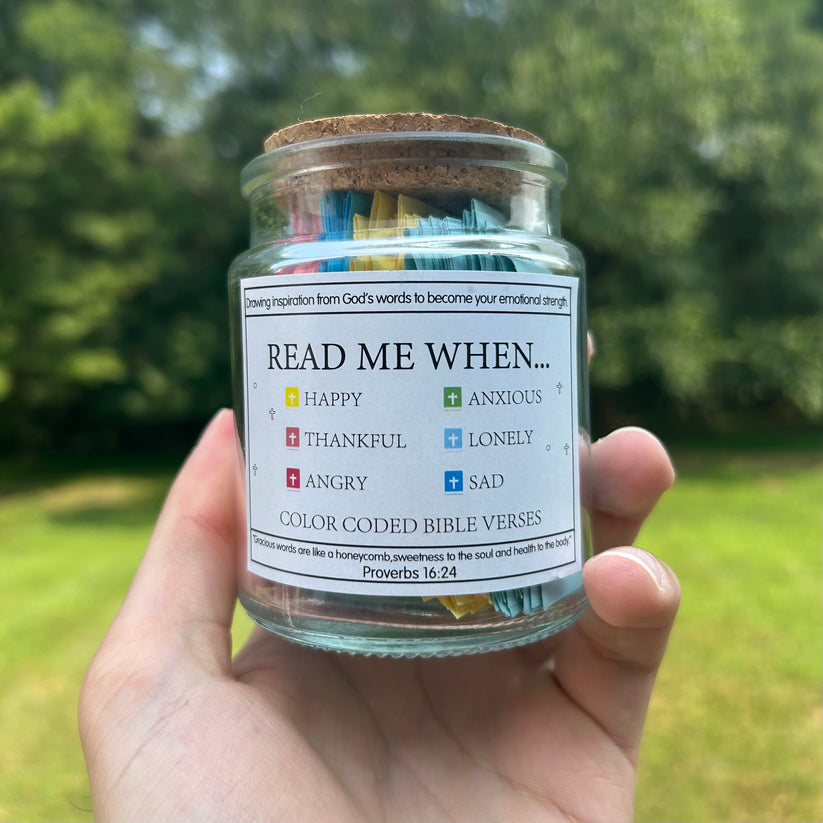 Handmade 90 Day Bible Verses Jar